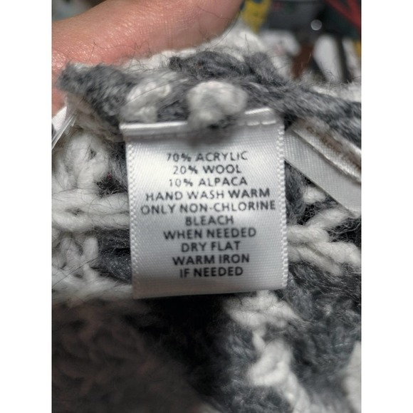 Ann Taylor Loft gray knit turtleneck sweater Wool & Alpaca Blend Medium Petite - Picture 5 of 5